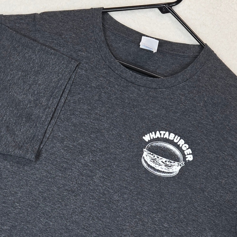 Whataburger  Graphic T-Shirt XL Grey‎ Port & Company Deconstructed Burger Tee